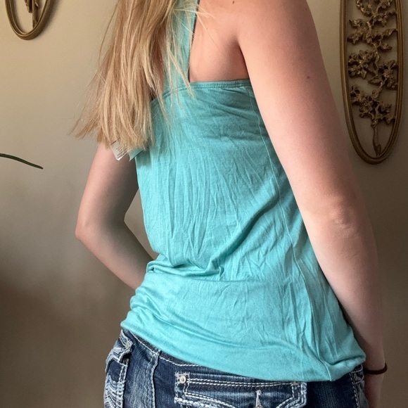 Y2K Deadstock Daytrip Teal and Black Black Beaded Top - Picture 9 of 9